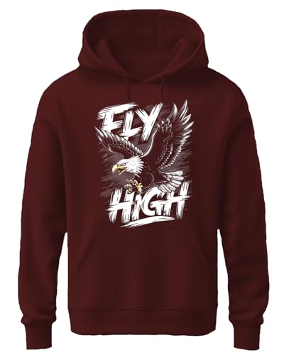 Image of West Gate Clothing Plus Size Mens Cotton Hoodies,Hooded Sweatshirt|100% Cotton Hoodies Plus Size Collection for Men|Fly High Printed Hoodie