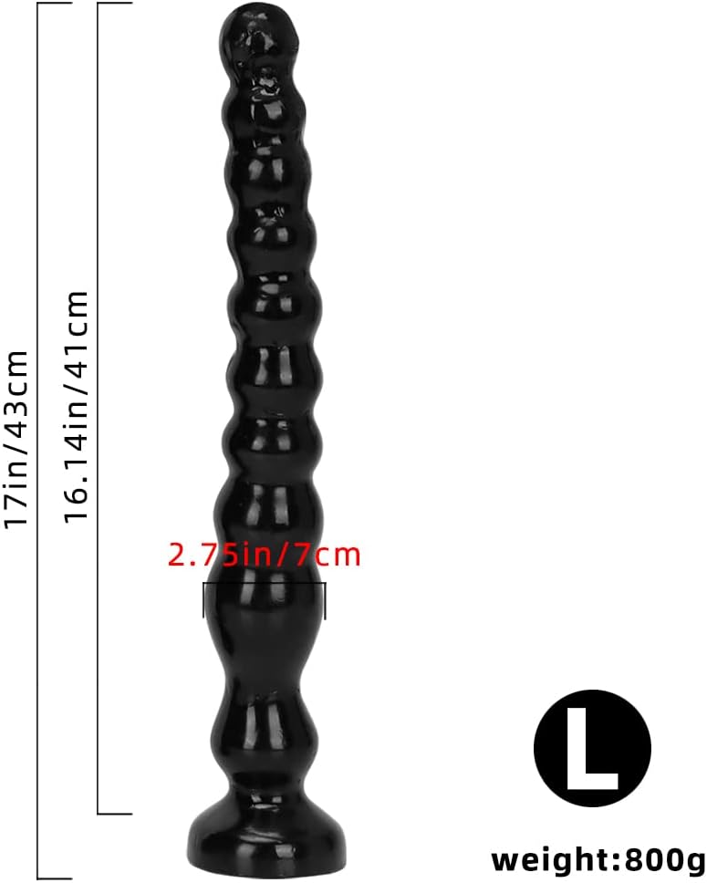 Super Long Thick Anal Beads Dildo Large Anal Beads Large Butt Plug Dildos for Men Women and Couples Sex Toys Prostate Massage Anal Trainer Dildo Anal Toy G-Spot Stimulator L