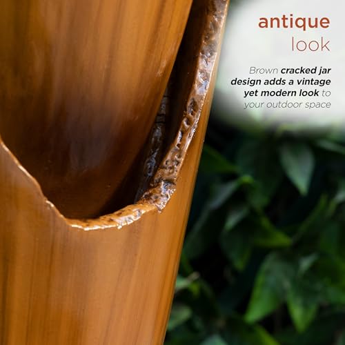 image for Alpine Corporation DIG100XS-BR Outdoor Vintage Cascading Antique Jar W