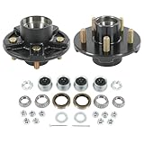 RALZAOTO 2 Sets Trailer Hub Kit 5 Bolt 4.5", 5 Lug Trailer Hub for 1-1/16"to 1-3/8"Trailer Axles 3500Lbs Trailer Idler Hub Kit with L68149 L44649 Bearings Bolt Trailer Wheel Hub Kit