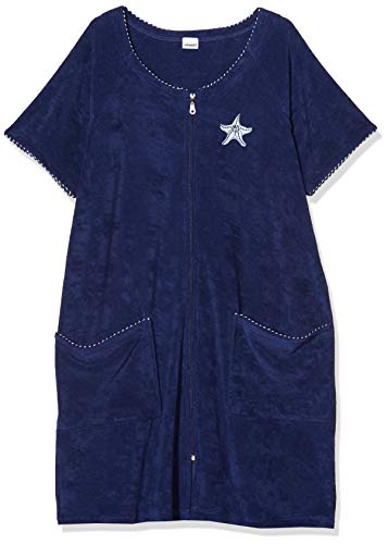 Damart Robe de Détente, Peignoir Femme, Bleu (Marine),taille S