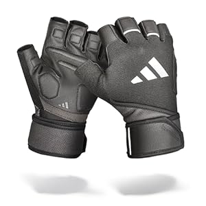 adidas Wrist Wrap Training Gloves – Sweat with Double Wrist Support in Five Sizes