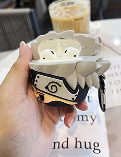 Cartoon Case Compatible For Apple Airpods 2/1 Anime Airpods Cute Case Cover 3D Slim Shockproof Silicone Shell Kawaii Funny Cover For Airpods (Airpods 2/1, Men) #TOP4