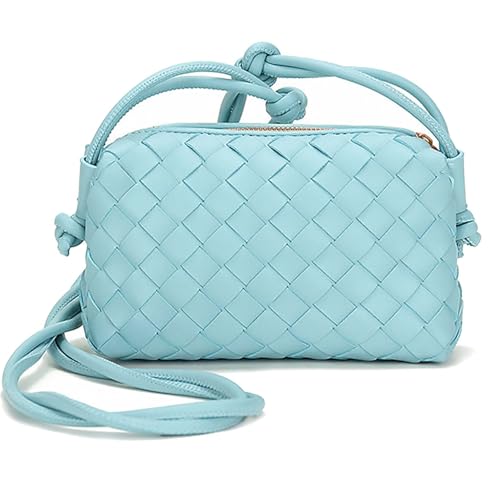 Image of ZEDIUH Woven Bag for Women Crossbody Shoulderbag, Small Vegan Leather Purse