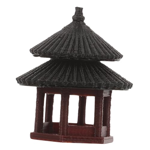 Toyvian Estatua de Pabellón Decorativa para y Adorno de Paisaje de Bonsái Accesorio Elegante para Decoración Interior y Exterior para Micro y