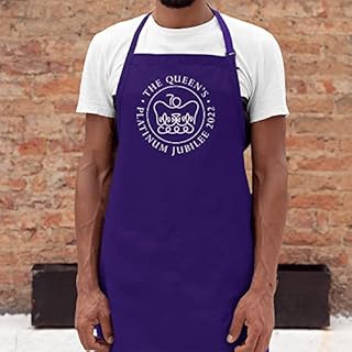 Pink Positive The Queen's Platinum Jubilee Memorabilia Bake Off 2022 Cooking Baking Apron | Queen Elizabeth's Platinum Jubilee 2022