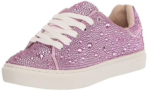 Betsey Johnson Kids Unisex-Child Sidny Sneaker, Pink, 3