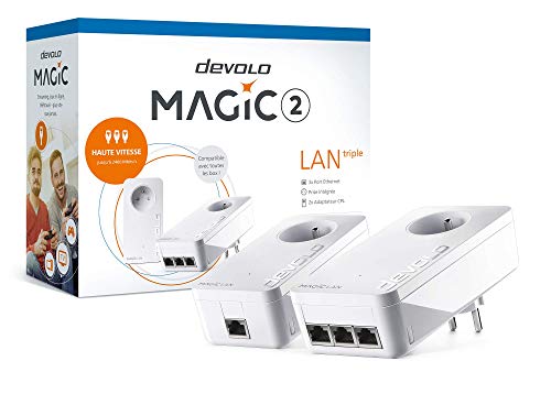 Réseau CPL devolo Magic 2 LAN Triple 2400 Mbits Gigabit TV PC console - 4