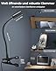 Glocusent Klemmlampe, 10 Helligkeitsstufen (20-180 LM), 360°Flexible Schwanenhals USB-Leselampe Buch Klemme, Augenpflege Schreibtischlampe für Schlafzimmer, Schreibtisch & Kopfteil