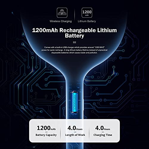 Pal&Sam Bug Zapper, Mosquito Killer Usb/Rechargeable, Electric Fly Swatter Lamp & Racket 2 In 1 For Home, Bedroom, Kitchen, Patio (Grey&White) #TOP2