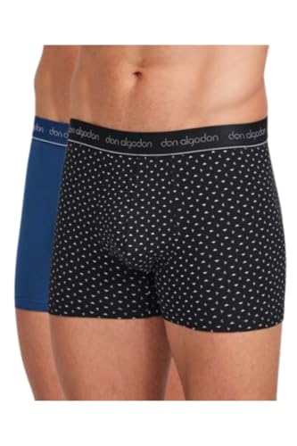 DON ALGODON Pack de 2 Calzoncillos bóxer PB64 (FR/ES, Letras, L, Regular, Regular, Multicolor)