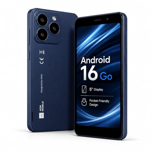 AGM N2 Mini Phone Android 16 Go, T-Mobile 4G LTE, Removable 3000mAh Battery