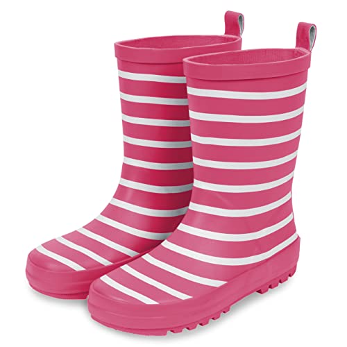 Lakeland Active Children's Pooley Striped Wellington Boots - Pink - 9 Child UK