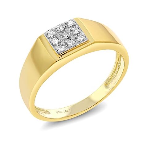 Gem Stone King 10k Yellow Gold Diamond Ring Cover