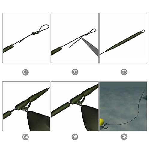 zalati Anti Tangle Sleeves 30pcs TRP Rubber with Soft Tail Lead Clips Quick Change Swivels for Safety Fishing Accessories Sleeves - Image 3