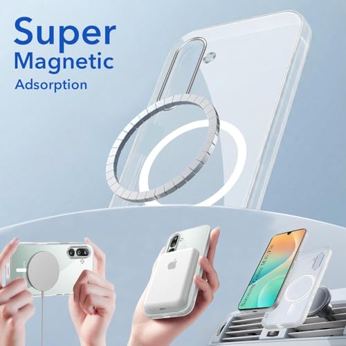 Image of Jkobi Lifetime Anti-Yellow MagSafe Compatible Clear Back Cover Case for Samsung Galaxy M36 | Samsung Galaxy F36 (Sleek Hard Crystal | Shockproof and Camera Protection)