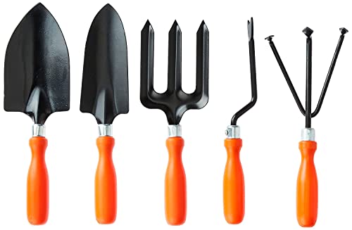 N.A Supplier Gardening Tools Kit Durable Gardening Tool Kit for Home Gardening Tools Weeder, Big Trowel, Fork,Cultivator(Set of 5 )