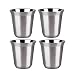 IMEEA Espresso Cups Shooters Double Wall 18/10 Stainless Steel, 5.8oz/170ml (4 Pcs)