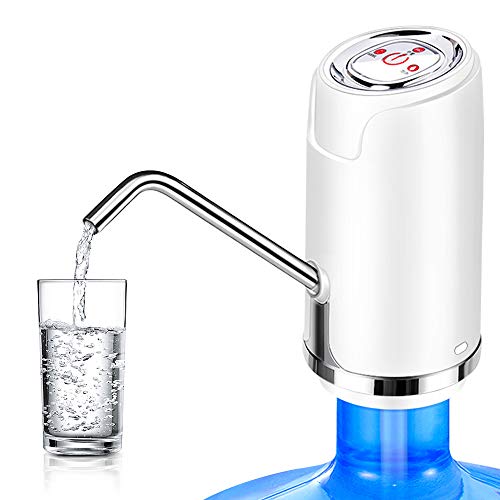 Water Pump For 5 Gallon Bottle, Electric 5 Gallon Water Dispenser Universal Usb Charging Drinking Water Bottle Pump(White) #TOP2