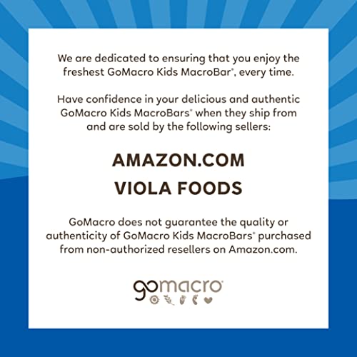 Gomacro Kids Macrobar Organic Vegan Snack Bars - Oatmeal Chocolate Chip Cookie (0.90 Ounce Bars, 7 Count) #TOP4
