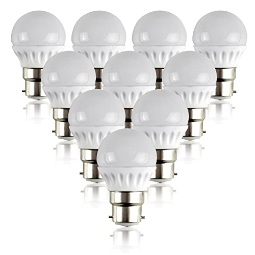 Image of MiniSun | Pack of 10 4w LED BC B22 Golfball Energy Saving Long Life Light Bulbs [2700K Warm White] | Bulbs & Home Improvements Essential