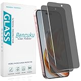 Bencuku 2 Pack Matte Privacy Screen Protector for iPhone 15, iPhone 15 Pro Anti Spy Private Tempered Glass, Full Coverage, Anti Glare, Anti Fingerprint, Bubble Free