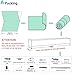 SunnyRoyal Patio Shades Roll Up Outdoor Exterior Roller Shades Roll Up Blinds for Patio Yard Deck Porch Balcony Backyard 5' W X 6' L Light Grey
