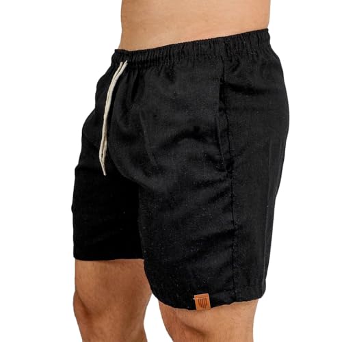 Kit 2 Short De Linho Masculino Básico Mauricinho Premium Lavado De Short Linho Praia