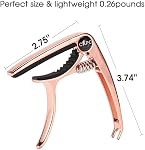 ENO MUSIC Guitar Capo for 6 String Guitar and Mandolin, Professional Acoustic and Electric Guitars Capo, RED Copper)