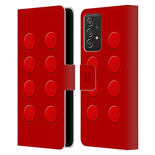 Étui portefeuille cuir motifs blocs de construction rouge pour Galaxy A52