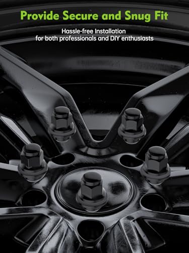Image of AUTOPTIM M12x1.5 OEM Lug Nuts - Replacement for Toyota Tacoma RAV4 Corolla Camry Sienna Lexus, 13 /16 inch (21mm) Hex Black Mag Flat Seat Closed End Factory Wheel Lug Nuts with Washer (20PCS)