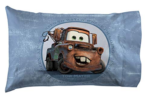 Image of Jay Franco Disney /Pixar Cars Tune Up Blue /Gray 5 Piece Twin Bed in A Bag with Lightning McQueen & Mater in Radiator Springs (Official Disney /Pixar Product)