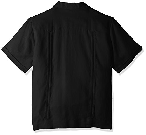Cubavera Men's 100% Linen Short Sleeve Button-Down Guayabera Shirt, Four Pockets, Camp Collar, Pintuck Detail, Lightweight2