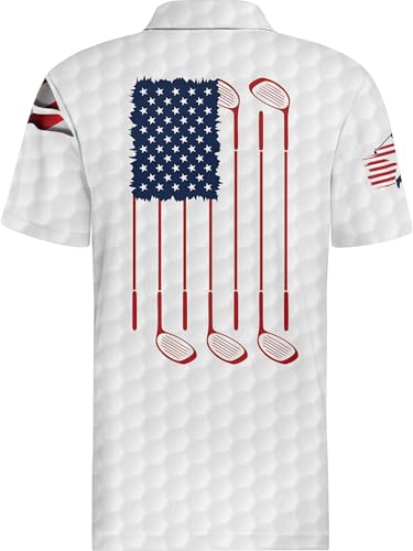 HIVICHI Funny Golf Shirts for Men Crazy Novelty Performance Mens Polo Shirt miniatura 4
