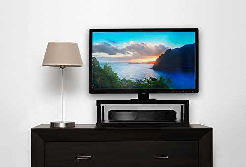 Aleratec Heavy Duty Tv Stand 2-Tier | For Flat Lcd/Led Tv Rotating Swivel Stand 2-Tier Up To 132 Lbs | 20.75In X 11In | Home Theatre, Monitor, Desktop, Tv & Gaming Console Stand | 360° Rotation Swivel Rack Television Stand #TOP1