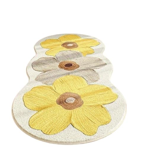 Bedroom Carpet Bedside Floor Rug Cute Fluffy Soft Foot Mats Home Decoration Rugs(C,90x210cm)