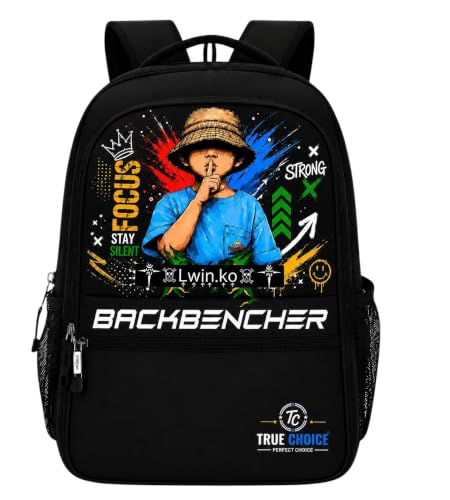 TRUE CHOICE Printed Backpack for School College Travel, Blue - Image 2