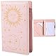 CREATCABIN Rosa Serverbücher Serverbuch Aus PU Leder Mit Reißverschluss Und Tasche Sonne Mond Schreibgerät Kellner Klemmbretter Booklet Organizer Für Restaurants Cafés Bars Ticket Und Quittungshalter