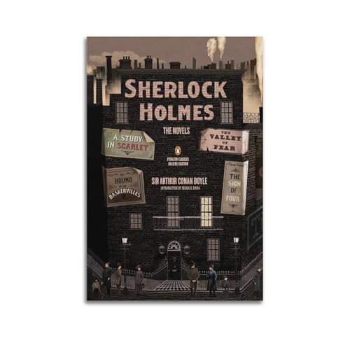 HSUREWTRK Sherlock Holmes - Póster estético de la película 3 pósteres artísticos para pared, lienzo decorativo, pintura vintage para sala de estar, dormitorio, decoración de habitación, 20 x 30 cm
