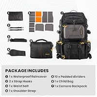 TARION Kamerarucksack Groß 2-in-1 Fotorucksack und Kameratasche Set PB-01 – Ansicht 9
