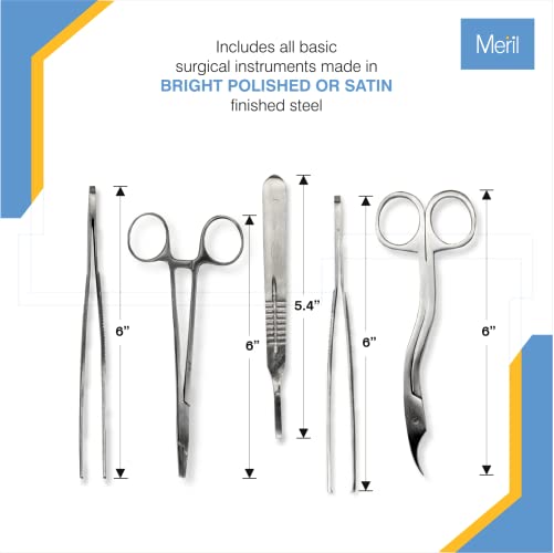 Miniatura 3 de Meril Kit de práctica de sutura, habilidades quirúrgicas básicas para estudiantes de medicina, enfermeras, incluye almohadilla de sutura premium con