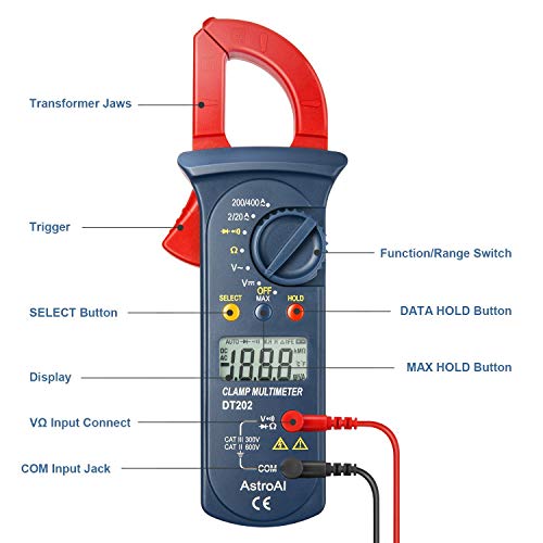 Astroai 4000 Counts Digital Multimeter+ Astroai 2000 Counts Digital Clamp Meter #TOP6