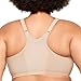 Glamorise Full Figure Plus Size MagicLift Front-Closure Racerback Bra Wirefree #1206 Café