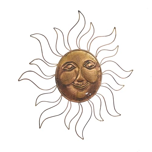 Deco-79-Metal-Sun-Home-Wall-Decor-Indoor-Outdoor-Wall-Sculpture-with-Wire-Frame-Wall-Art-30-x-1-x-30-Copper Deco 79 Metal Sun Home Wall Decor Indoor Outdoor Wall Sculpture with Wire Frame Wall Art 30 x 1 x 30 Copper