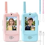 Kangtaixin HD Video Walkie Talkie Kinder, 2er Set Walkie Talkie Kinder Aufladbar, Geschenk...