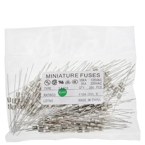 Fusible en tube de verre 3.15A 250V slow blow avec broche soudable pour PCB 50pcs