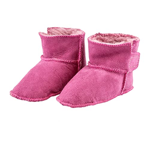 SmileBaby Premium Lammfellschuhe Krabbelschuhe Babyschuhe Pink 23 Cover