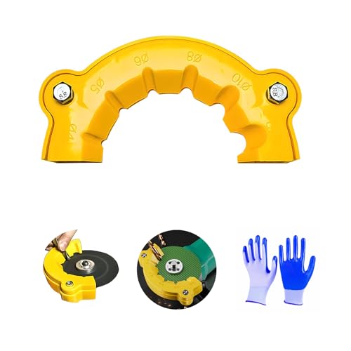 2025 New Precision Drill Bit Sharpener with Guide Tool, Upgraded Large Blade Angle Grinder for Sharpening Various Drill Bits (Yellow)