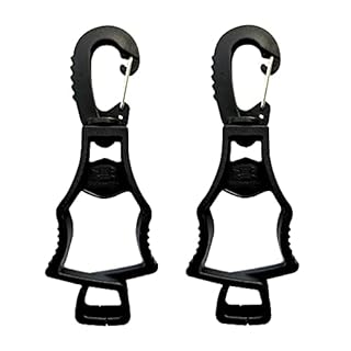 Seibertron Patented Glove Clips, Work Gloves Grabber Holder Clip to Pants, 2 Pieces Black