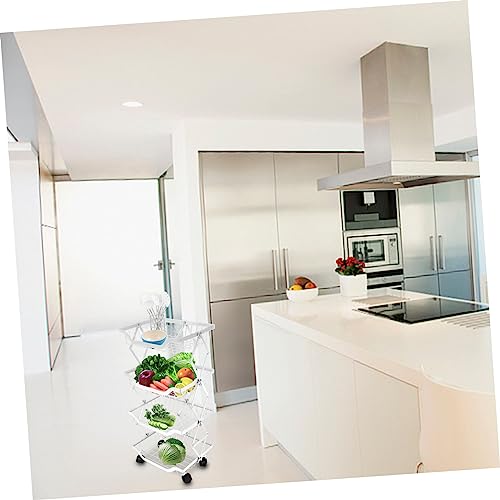 DOITOOL 1Pc Dobrado Frutas Azul Revista Titular Carrinho Prateleira De Armazenamento Rack De Armazen